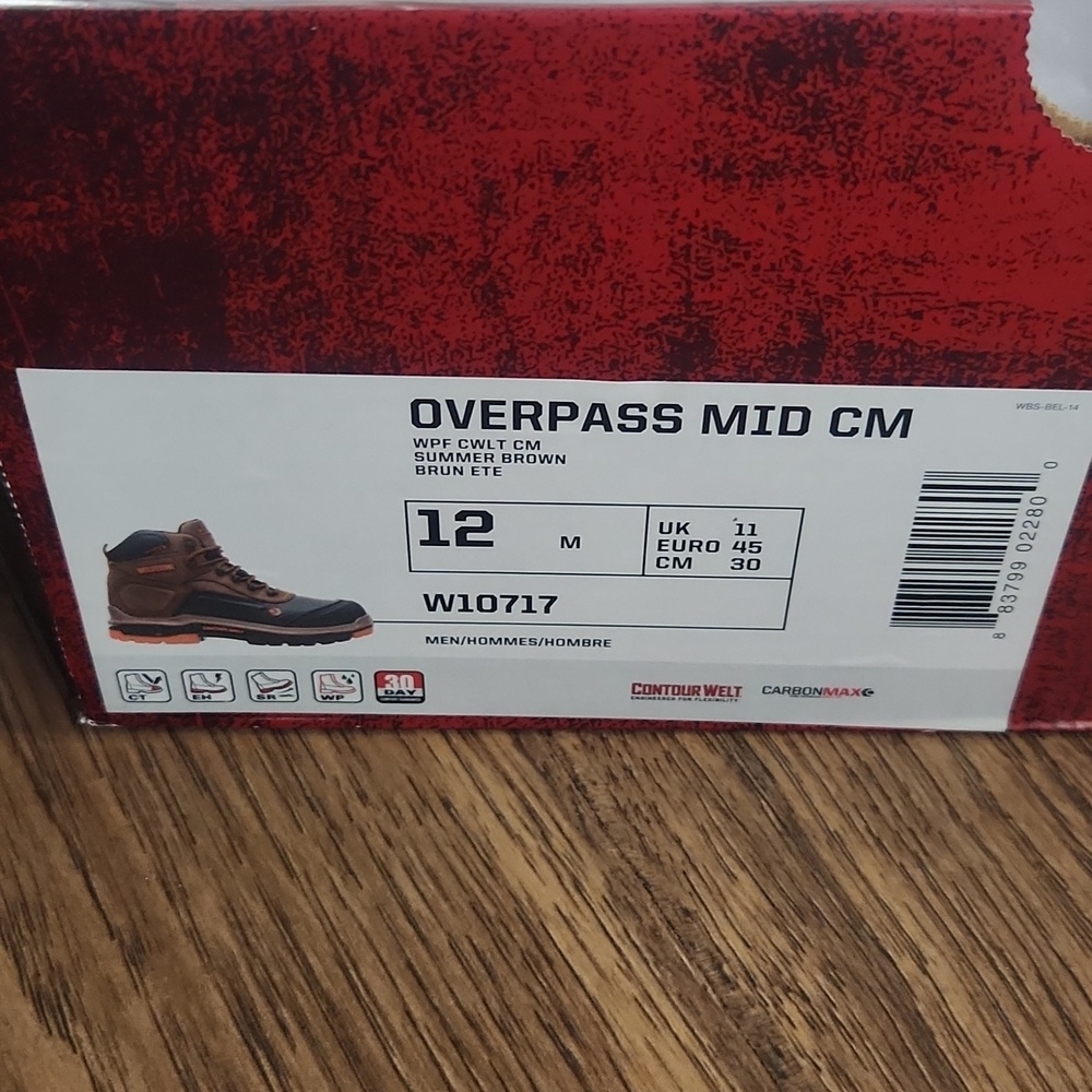Wolverine Overpass Mid CM Steel Toe Workboot - Picture 7 of 7